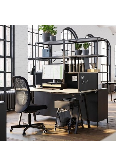 Ikea Flıntan Çalışma Sandalyesi, Siyah, Kolçaksız