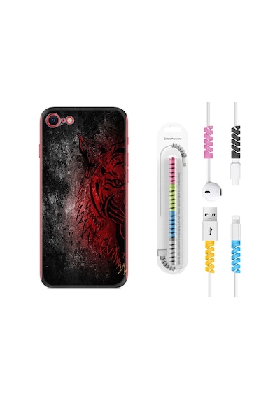 Apple Uyumlu iPhone 6/6S Kılıf Kablo Koruyuculu Color Wolf 1704