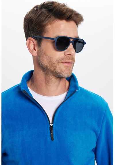 Tudors Unisex 3'lü Paket Mavi-yeşil-kırmızı Standart Fit Soğuğa Karşı Dayanıklı Polar Sweatshirt-42025 Çok Renkli