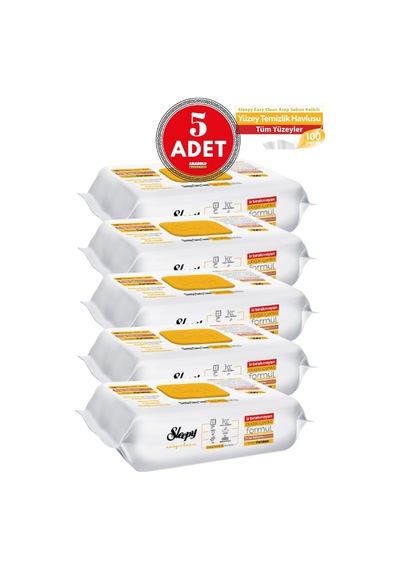 Sleepy Easy Clean Yüz Temizleme Havlusu Arap Sabunu 100'lü X 5 Adet Diğer