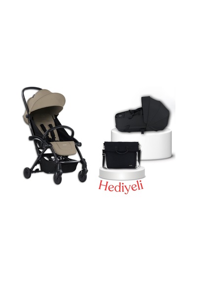 Bumprider Connect³ Bebek Arabası Ve Portbebe Seti Black & Sand Yan Bakım Çantası Hediyeli