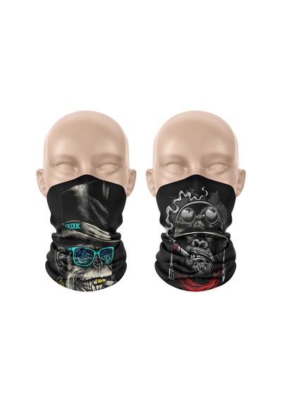 Dair 2'li Set Boyunluk Bandana Outdoor Balaklava Yüz Maskesi Kafa Bandı