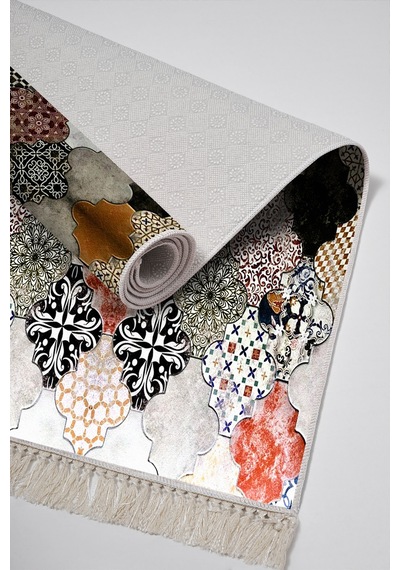 Eko Trend Djt Halı Yıkanabilir Kaymaz Taban Mu120 Patchwork Renkli