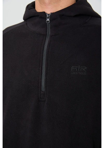 Air Jones Tommy Life Ruby Siyah Standart Kalıp Polar Erkek Sweatshirt - 88300 Siyah