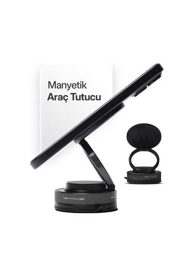 Powerway Tt77 Manyetik Araç İçi Telefon Tutucu Katlanabilir 360 Siyah