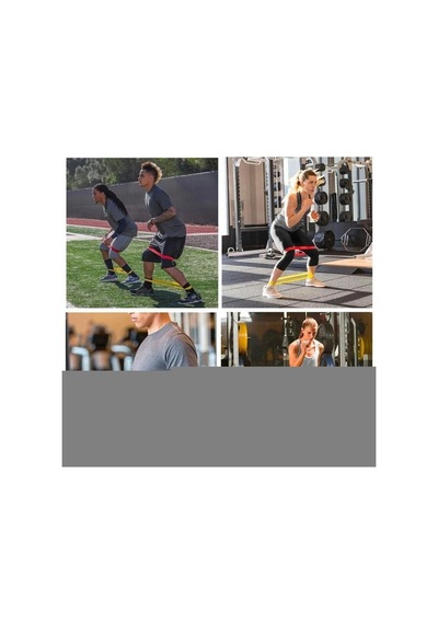 Direnç Bant Seti 5'li Farklı Seviyeler Pilates Crossfit Çok Renkli
