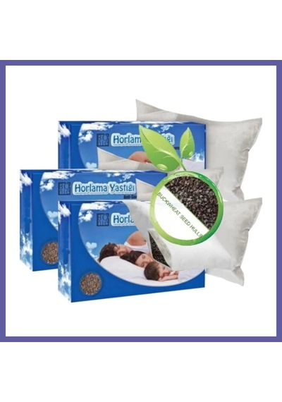 Bezos Süper Bonie Gürültüsüz Uyku Yastığı 3 Adet Karabuğday Yastığı 50x70cm Nıda Çok Renkli