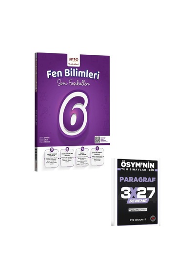 İntro 2027 6. Sınıf Fen Bilimleri Soru Fasikülleri+ Evp Akademi Paragraf