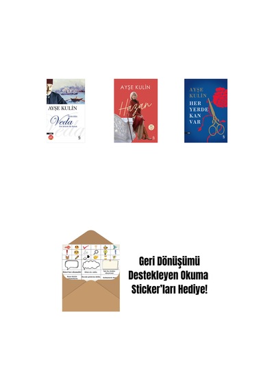 Veda Midi Boy + Hazan + Her Yerde Kan Var Ciltli + Okuma Sticker'ları