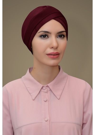 Hürrem Bone Bordo Pratik Hazır Geçmeli Tesettür Bone Fukuro Piliseli Tek Bant Bordo Hürrem Bone Bordo Pratik Hazır Geçmeli Tesettür Bone Fukuro Piliseli Tek Bant Bordo