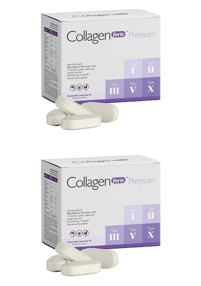 Collagen Forte Platinum Tip 1,2,3,5 Ve Tip 10 Kolajen 90 Tablet 2 Adet
