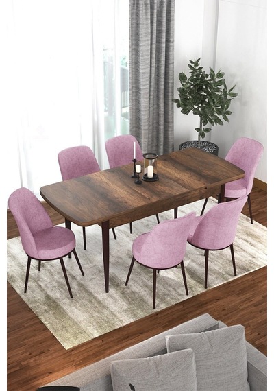 Canisa Kor Serisi 70x114 Açılabilir Mutfak Masası Takımı Barok Desen Masa 6 Pembe Sandalye Masa Barok Sandalyeler Pembe Canisa Kor Serisi 70x114 Açılabilir Mutfak Masası Takımı Barok Desen Masa 6 Pembe Sandalye Masa Barok Sandalyeler Pembe