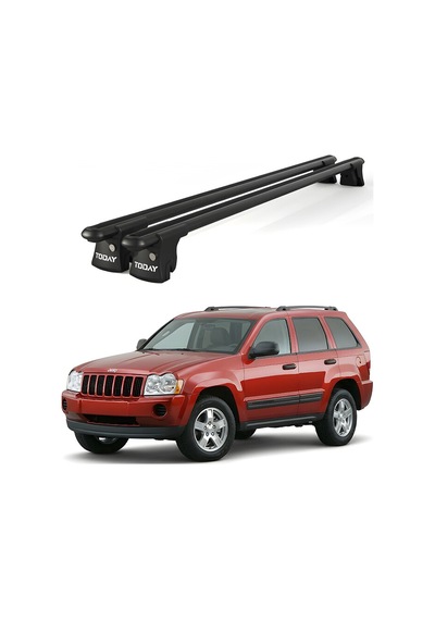 Trio-ı Jeep Grand Cherokee 2002-2010 Uyumlu Siyah Kilitli Ara Atkı 135cm Port Bagaj Tavan Barı