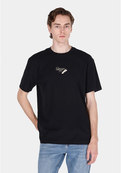 Colin's Colins Comfort Fit Yuvarlak Yaka Jakarlı Erkek Siyah Kısa Kol Tişört Cl1072852 Cl1072852 Q1.v1 Blk Siyah