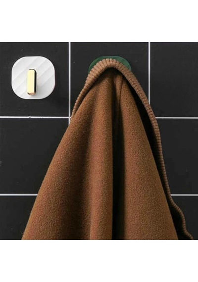 2li Yapışkanlı Retro Askılık Dolap Kapak Kulpu Beyaz Renkli