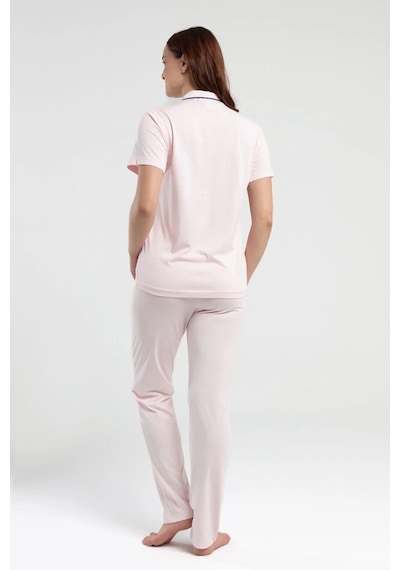 Pierre Cardin 7715 Kadın Kısa Kollu Gömlek Pijama Takımı-somon SOMON