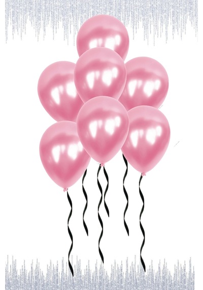 Showparty Metalik Balon Pembe 100 LÜ