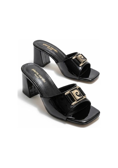 Pierre Cardin 55787 Rugan 7 Cm Yüksekliği Topuklu Kadın Terlik Siyah