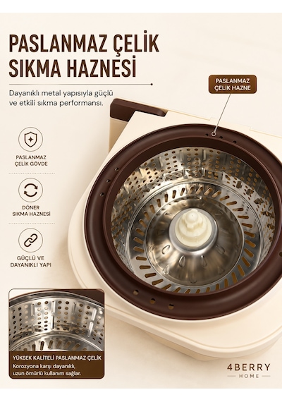 Tekerlekli Spin Mop Seti- Pedallı Sıkma Hazneli, Mikrofiber Başlıklı Ve Teleskopik Saplı Temizlik Seti
