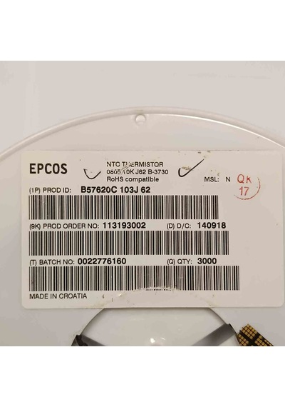 B57620c103j62 Epcos 10k 805 Ntc 23 Adet