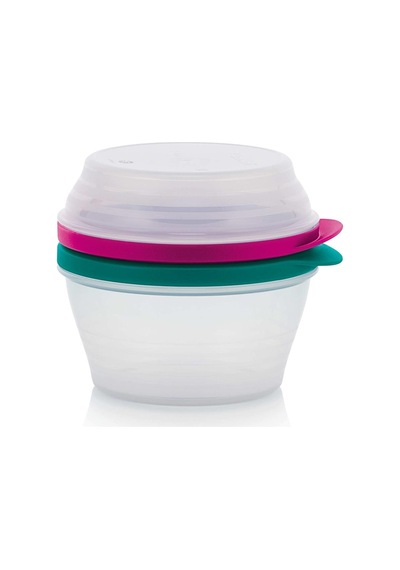 Tupperware Düet Kaplar 240 ML ve 500 ML Deniz Mavisi  -Mor