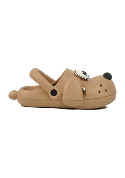 Bej Unisex Çocuk Sabo Terlik Doggy F Bej