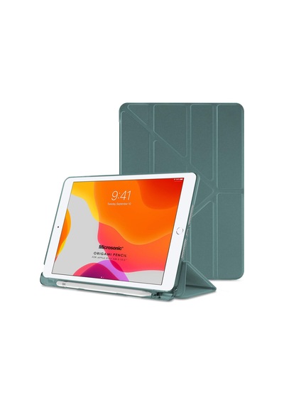 Apple İpad Pro 10.5'' İçin Kılıf A1701-a1709-a1852 Origami Pencil Koyu Yeşil İpad Pro 10.5 2017 İle Uyumlu Kılıf - Koyu Yeşil
