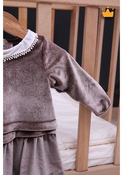Babyhola Kız Bebek Çocuk Kadife Elbise Şık Bayramlık Nostaljik Retro Koleksiyon 13542 Kahverengi Babyhola Kız Bebek Çocuk Kadife Elbise Şık Bayramlık Nostaljik Retro Koleksiyon 13542 Kahverengi