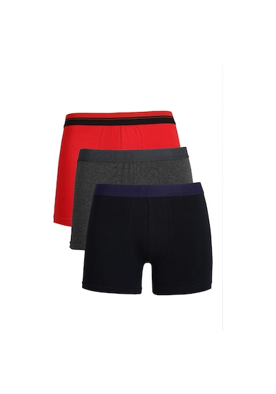 Akbeniz Erkek Penye 3'Lü Boxer 40098-Çok Renkli