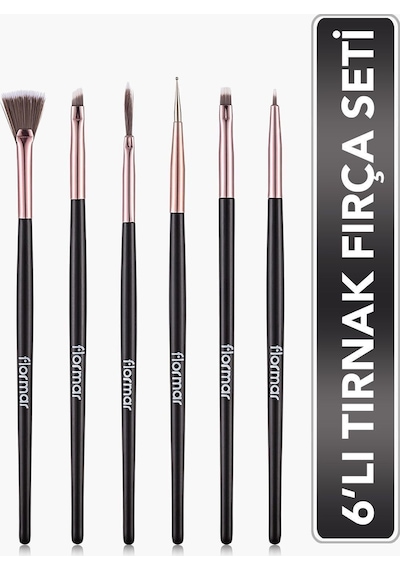 Flormar 6 Parça Nail Art Tırnak Fırçası Seti - Nail Art Brush Set - 022 - 8690604597871
