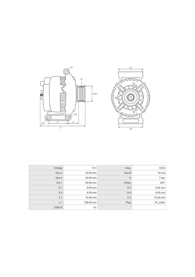 Bosch 12v Alternatör Dinamo 120 A Bss-dfm Mercedes C/clc/clk/e/slk Serisi/sprınter