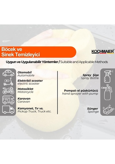 Kochmaier Sinek Ve Böcek Temizleyici - Bug - Tar Remover 1 Litre