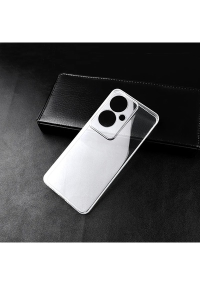 Oppo Reno 11f Kılıf Kamera Korumalı Silikon Şeffaf Arka Kapak