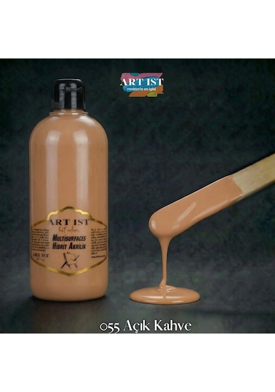Multisurfaces Hibrit Akrilik Boyalar - 055 Açık Kahve Ahşap, Taş Tozu, Hobi, Dıy