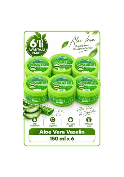 Cire Aseptine Vazelin Aloevera 150 Ml 6 Adet