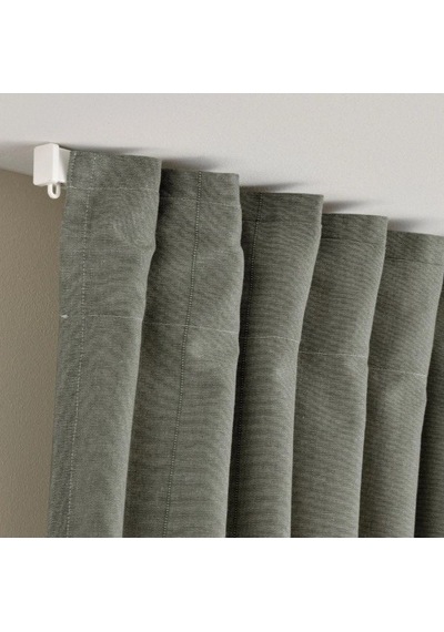 Ikea Lenda Fon Perde 140x300 Cm Koyu Yeşil