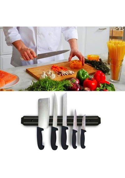 Buffer Mıknatıslı Paslanmaz Duvar Bıçak Askısı Standı 55 Cm Aparat Çok Renkli