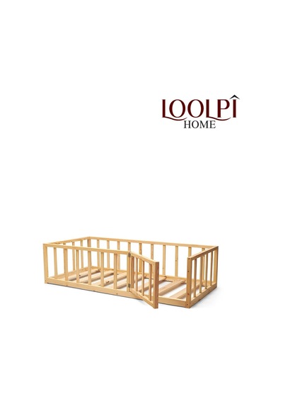 Doğal Ahşap Unisex Montessori Bebek Ve Çocuk Karyolası Kahverengi Doğal Ahşap Unisex Montessori Bebek Ve Çocuk Karyolası Kahverengi