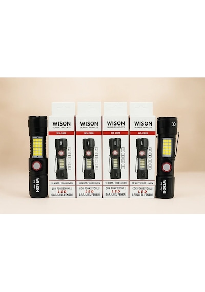 Ws-2828 Ultra Usb Şarjlı Polis El Feneri, Bekçi, Asker El Feneri Kırmızı Mavi Çakarlı 1000 L 1 Ws-2828 Ultra Usb Şarjlı Polis El Feneri, Bekçi, Asker El Feneri Kırmızı Mavi Çakarlı 1000 L Siyah