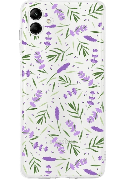 Samsung Galaxy A05 İle Uyumlu 1mm Slim Fit Water Color 3 Baskılı Şeffaf Kılıf Şeffaf