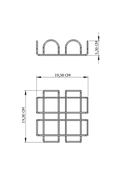 Edora Home Turuncu Masa Üstü Metal Paslanmaz Dört Element Modern Peçetelik, Lüks Sunum