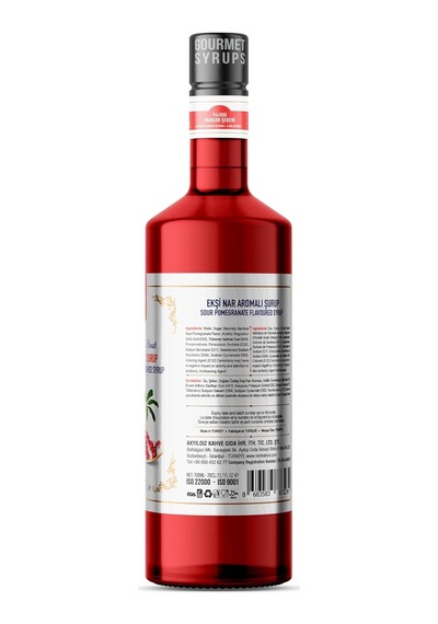 Ekşi Nar Aromalı Şurup 700ml - Pet Şişe