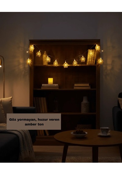Lb Dekoratif Ramazan Led Işık Pilli Cami Tasarımlı Zincir Aydınlatma Yeni Nesil