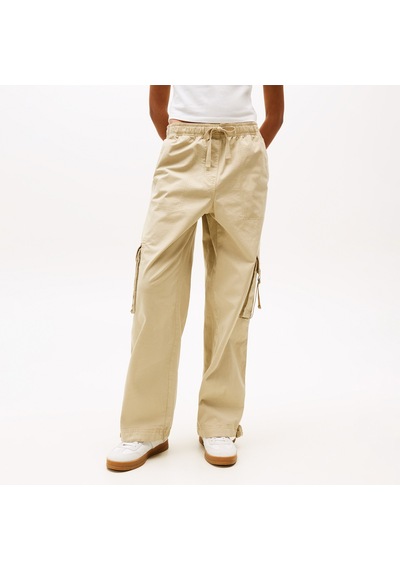 Tommy Hilfiger Loose Cargo Kadın Krem Pantolon Dw0dw20995 Krem