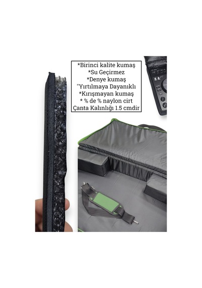 Xdj Rx3 Setup Için Uyumlu Çanta Soft Case Kılıf. Siyah Turuncu.