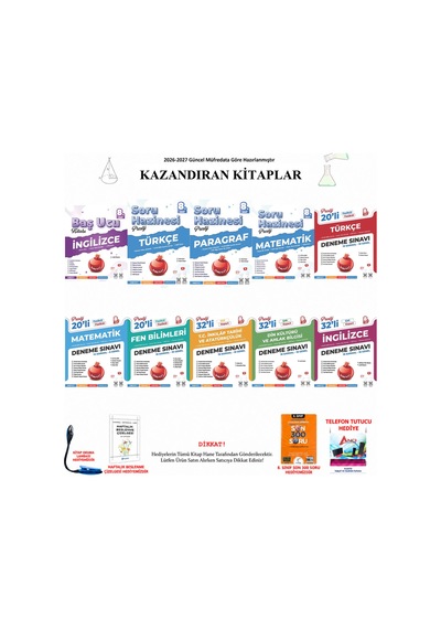Nartest 8. Sınıf Baş Ucu Tüm Dersler 10 Kitap Seti