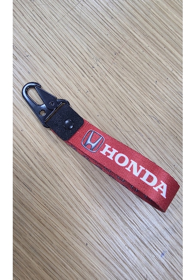 Honda Kırmızı Bez Kumaş Anahtarlık