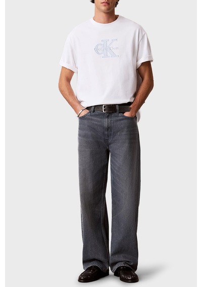 Calvin Klein Erkek T Shirt Lv04rf819g Yaf Beyaz Beyaz