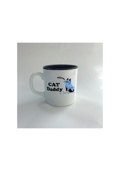 Cat Daddy Baskılı Kırmızı İçi Renkli Multi Kupa Bardak Fincan Mug Siyah Kulp
