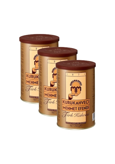 Kurukahveci Mehmet Efendi Türk Kahvesi Teneke 3 x 250 G